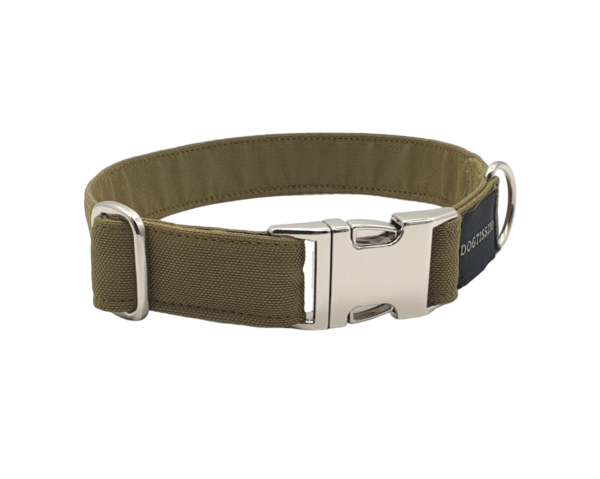 Hundehalsband Klickverschluss KHAKI