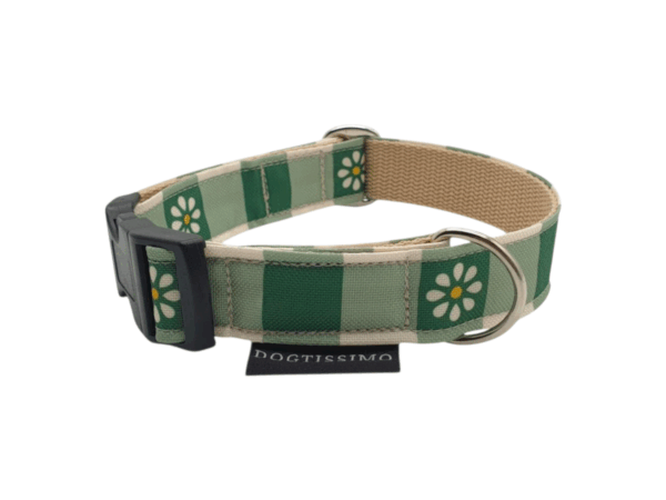 Hundehalsband mit Klickverschluss BLUMENWIESE-BEIGE